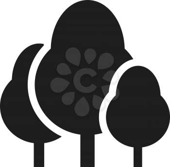 Black Trees icon vector on a white background