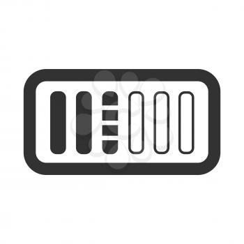 black battery Charging icon on a white background
