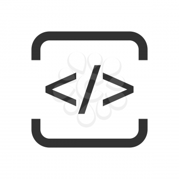 development html flat icon on white background