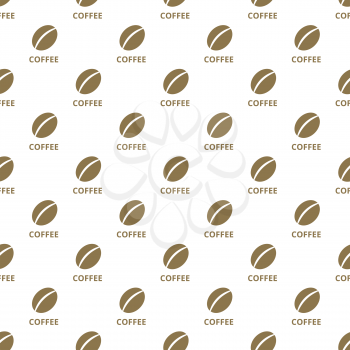 Modern Coffee seamless pattern on white background