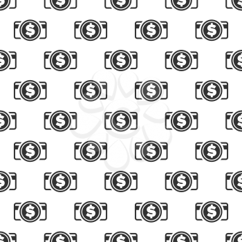 Payment seamless pattern with credit card and dollar sign