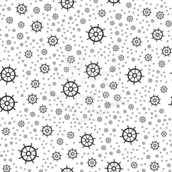 Rudder seamless pattern on a white background