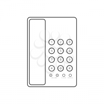 Outlined vector phone on a white background
