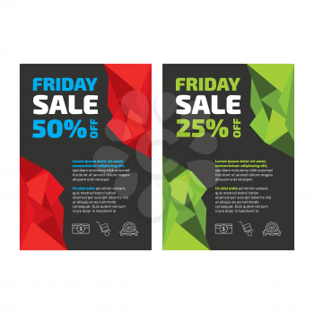 Friday sale discount flayer templates with sample text