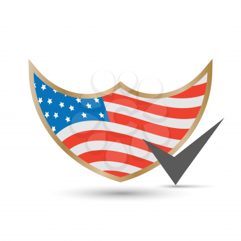 The United States of America election illustration with the shield