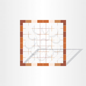 brown cage grid design element abstract table