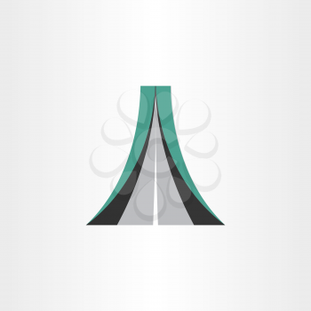 road highway icon abstract design element