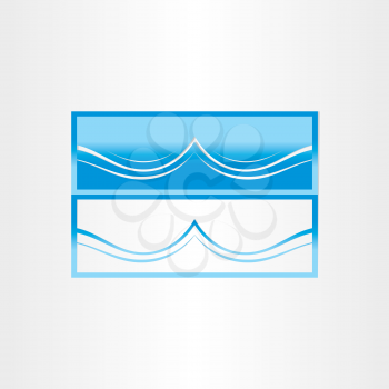 sea ocean wave shape abstract icon design