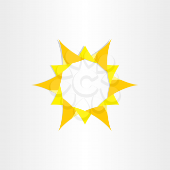 yellow sun sunshine icon background vector design summer ray radiance science
