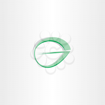 letter g green leaf stylized logotype design