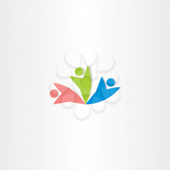 people teamwork workers icon design element