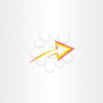 red yellow abstract arrow symbol design