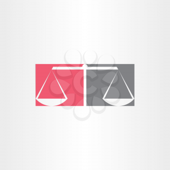 scales of justice vector symbol design