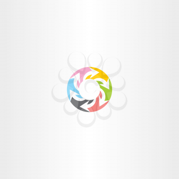 circle arrow colorful symbol sign wheel icon