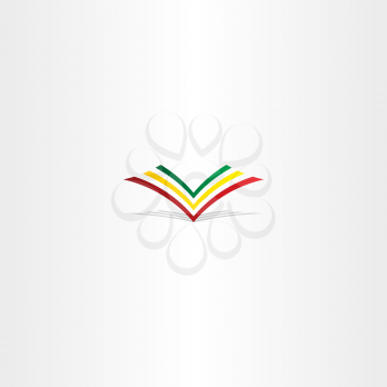 colorful book logo sign vector element bookstore