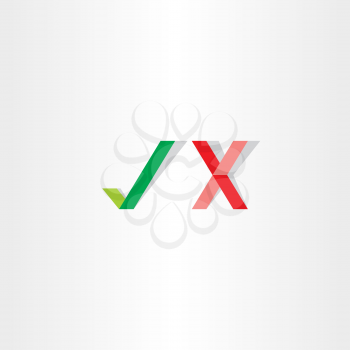 green red vector check mark yes no icon symbol 