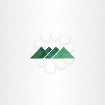 green sign mountain logo icon element symbol