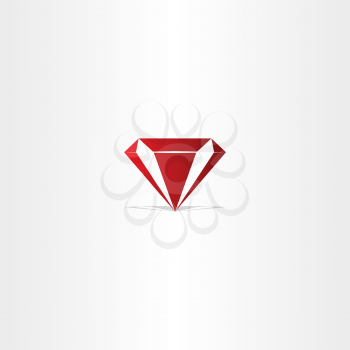 red diamond gem vector icon jewel symbol