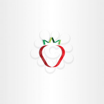 strawberry stylized vector icon design