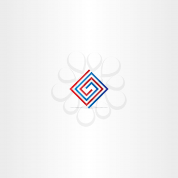 technology spiral square logo abstract icon design