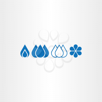 water drop vector set icons design