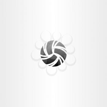 black volleyball icon design sport