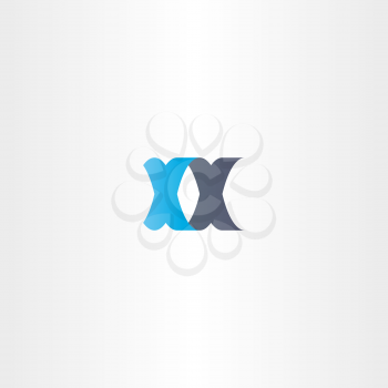 double letter x logo xx vector icon design