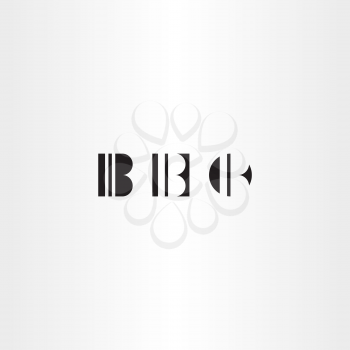 letter b black vector icons set elements design