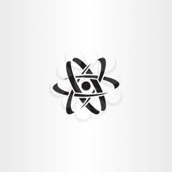 black nucleus logo symbol vector icon design