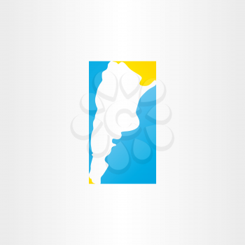 logo argentina map vector icon 