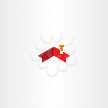 house roof chimney icon vector symbol design