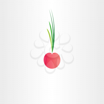 radish icon vector design symbol vegetable