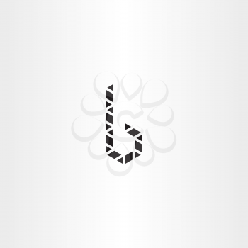 vector b letter icon b symbol black geometric sign design