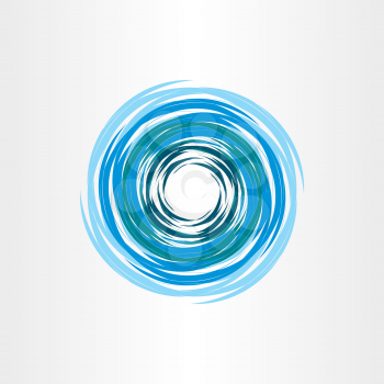 water vortex blue icon abstract background vector