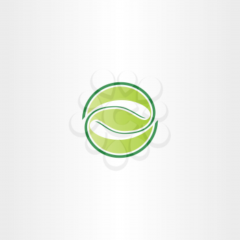 eco green circle leaf letter z symbol logo 