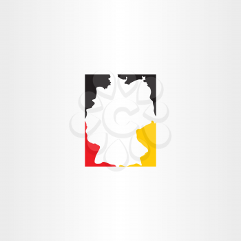 germany map logo vector icon design