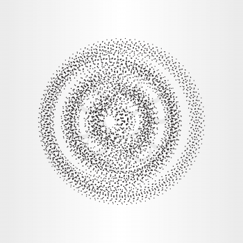 black circles spiral vector background abstract