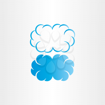 cloud vector frame icon background