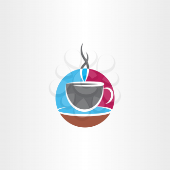 cup of coffee icon colorful logo