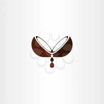 coconut oil vector logo icon 
