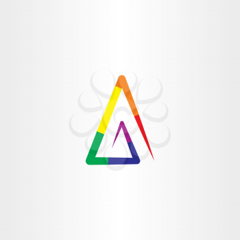 colorful rainbow triangle logo abstract icon