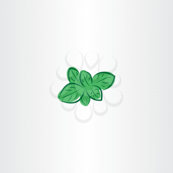 mint plant vector icon symbol design herb