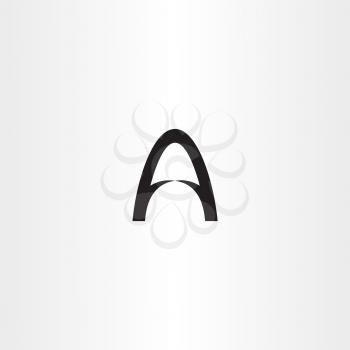 black icon letter a symbol illustration 