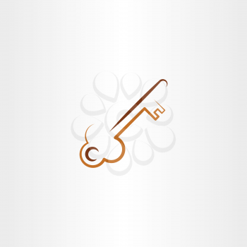 old skeleton key vector icon design