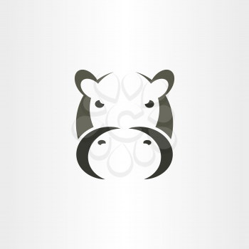 hippo logo vector icon sign symbol illustration design