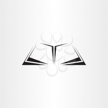 library open book black symbol logo sign icon 