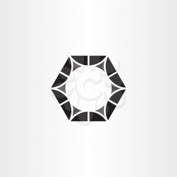 metal nut black hexagon logo symbol