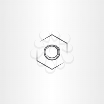 metal nut icon symbol element design