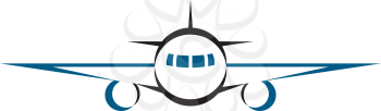 airplane front logo icon vector 