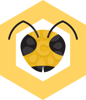 bee head logo symbol vector icon design